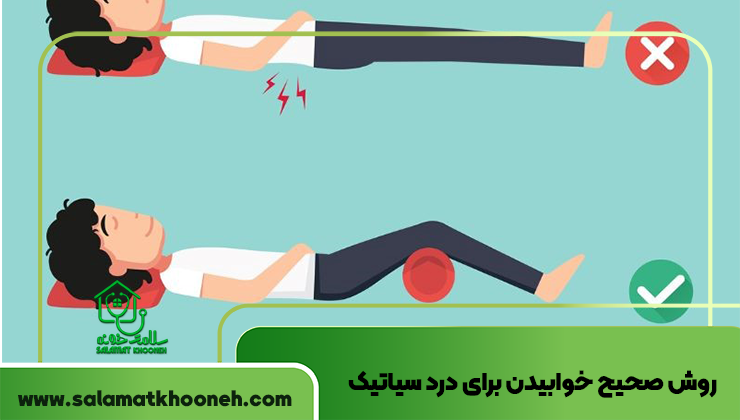 روش صحیح خوابیدن برای درد سیاتیک